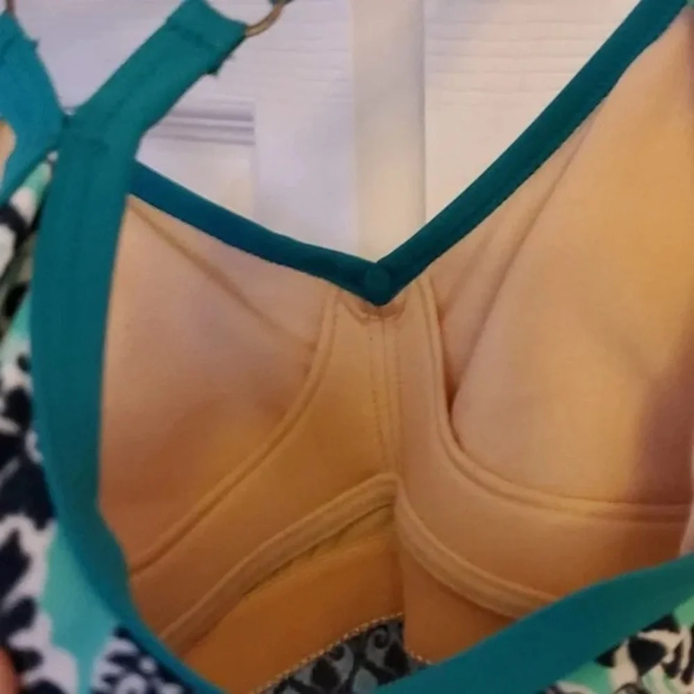 Athleta Shorebreak Swim Dress XS Teal Black Print - S - Picture 6 of 6